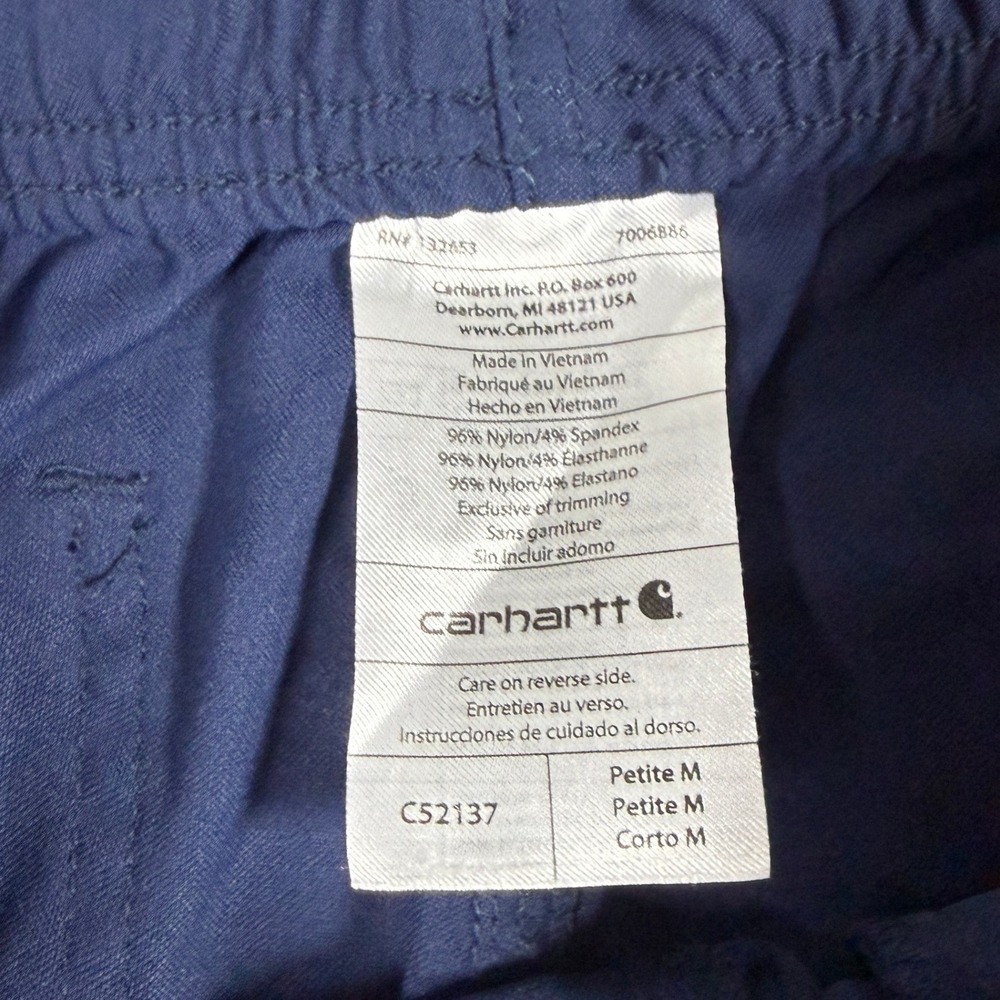 Carhartt Men Ripstop cargo scrub pants Jogger Petite M Blue Nylon Drawstring - Picture 6 of 13